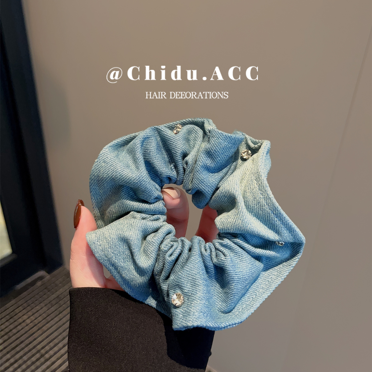 侈度饰品牛仔蓝大肠圈