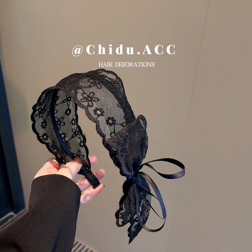 侈度饰品蕾丝蝴蝶结发箍