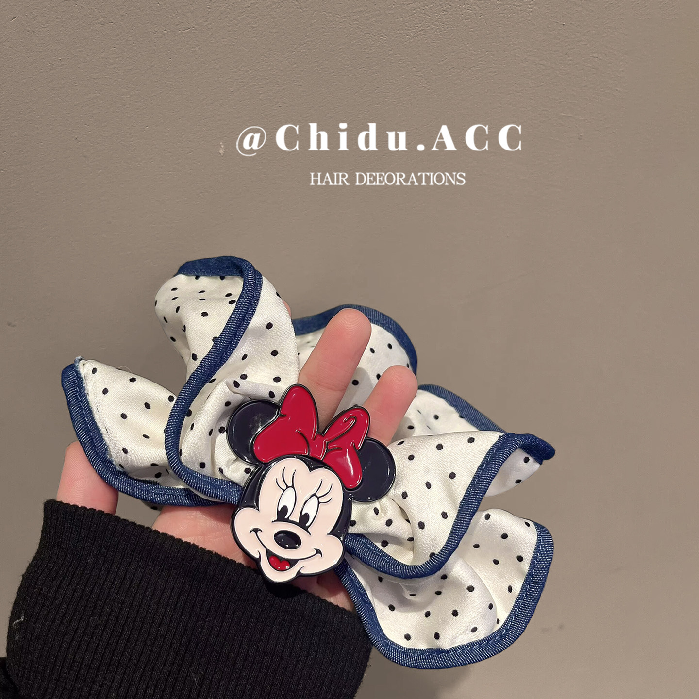 韩国温柔淑女双层牛仔包边褶皱肥肠圈小波点氛围绑发头绳耐用发圈,饰品/流行首饰/时尚饰品新,发饰,淘宝优惠券,粉丝福利购,淘宝优惠卷