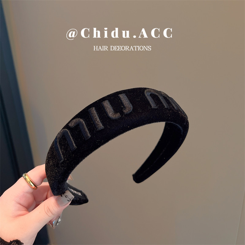侈度饰品字母黑色发箍