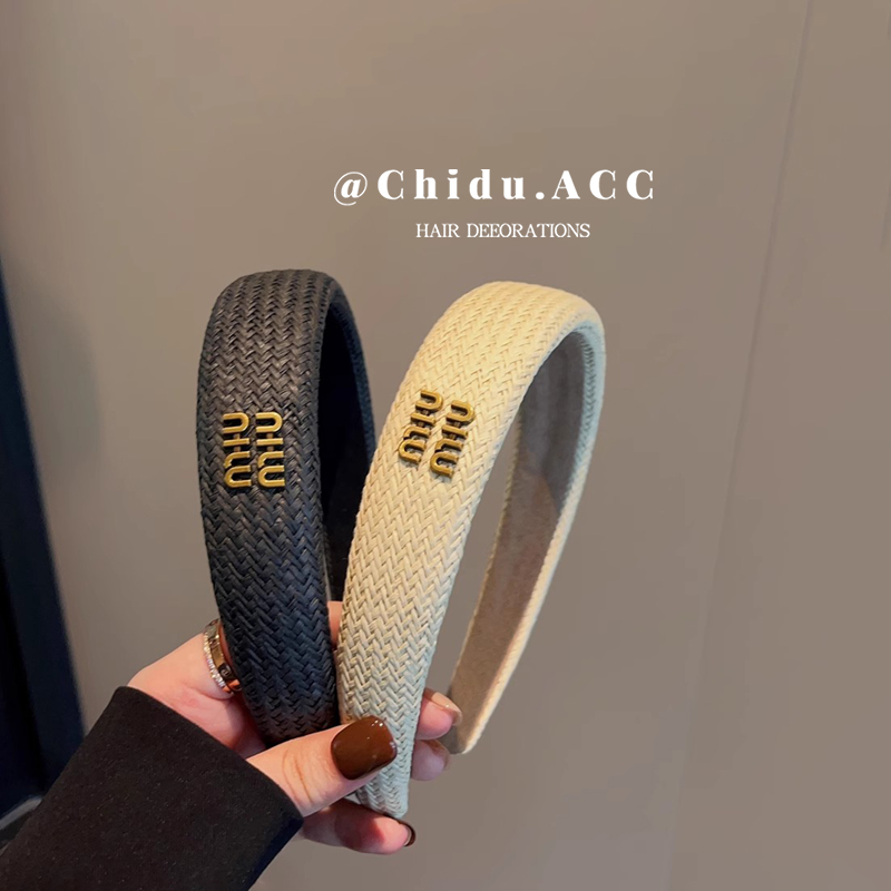 侈度饰品编织字母发箍