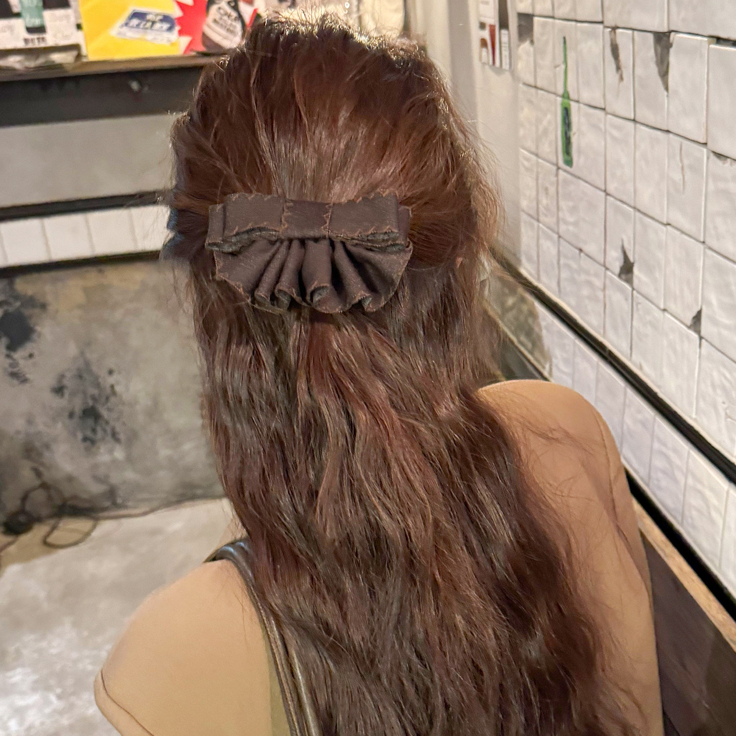 复古棕色蝴蝶结布艺裙摆弹簧夹发夹女秋冬时尚新款半扎发卡头饰,饰品/流行首饰/时尚饰品新,发饰,淘宝优惠券,粉丝福利购,淘宝优惠卷