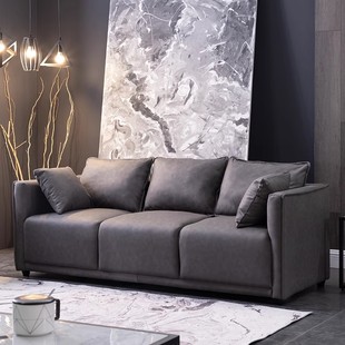 北欧科技布沙发小户型三人简约现代公寓客厅卧室双人轻奢网红布艺