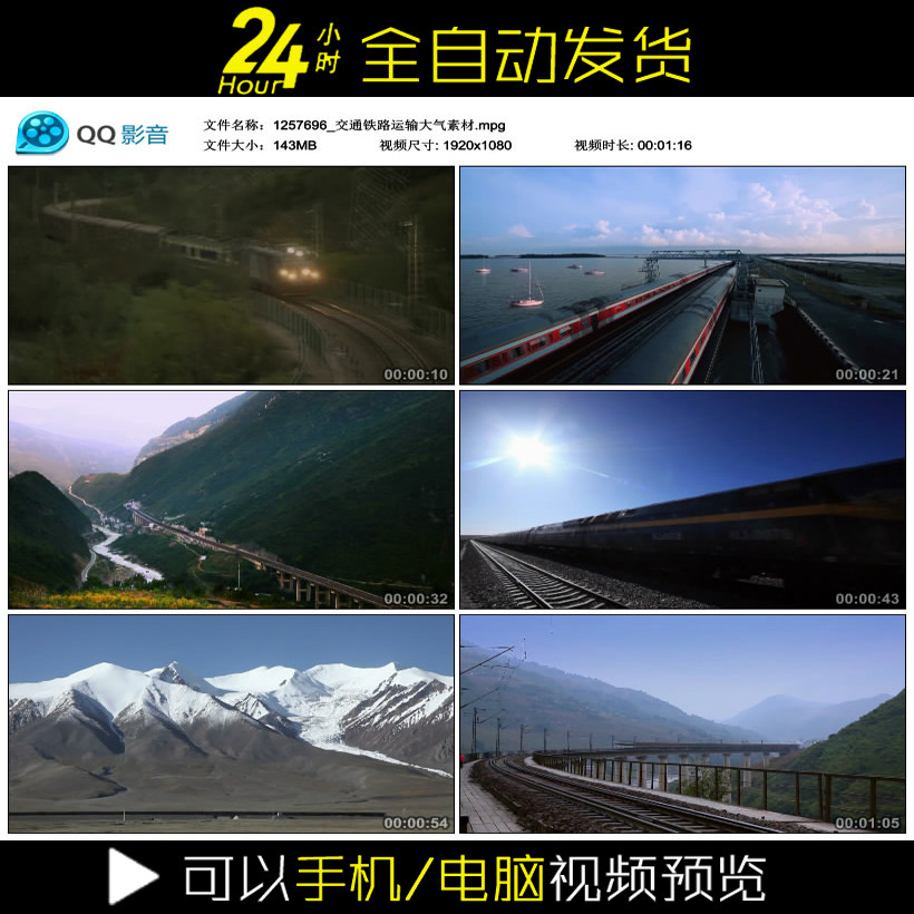 交通铁路运输大气视频素材 高铁火车 火车站 中国铁路 火车宣传片图片