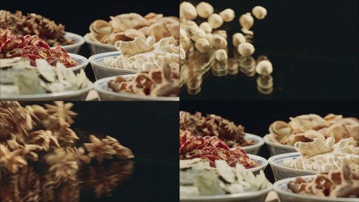 烹饪香料调味香料食物香料香料五香八角桂皮实拍视频素材