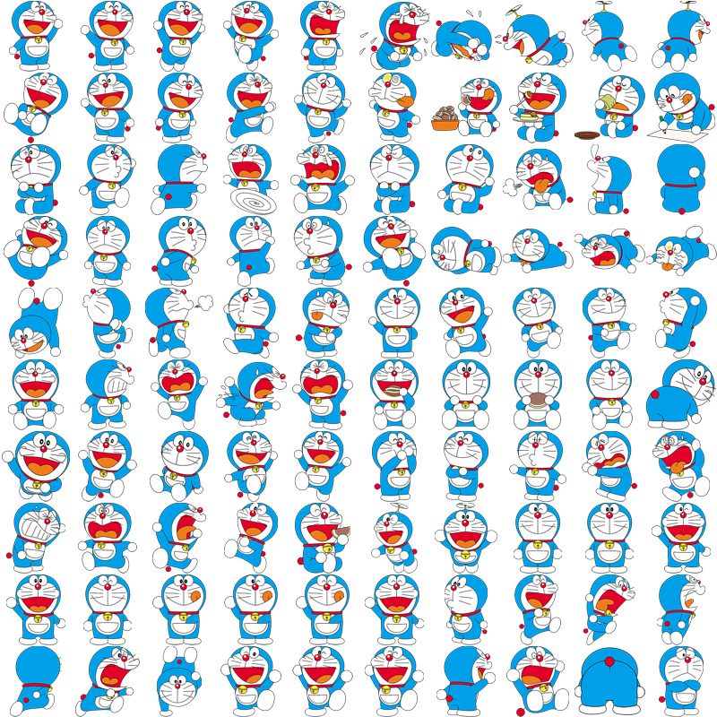 哆啦A梦矢量图片素材CDR AI格式452款卡通机器猫无损矢量图片大全