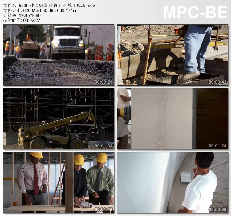 建造房屋 建筑工程工地 施工现场2 高清视频素材