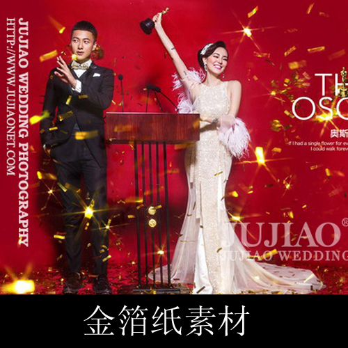 029美人纪薇拉psd奥斯卡礼花散落金箔纸后期分层素材影楼婚纱情侣