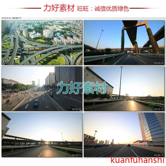 城市交通高架桥高速公路车流高清实拍视频素材