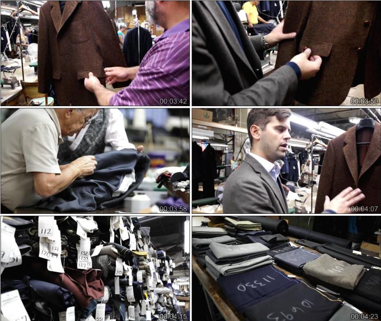 高清实拍视频素材纽约布鲁克林小加工厂高级手工裁缝世家西装定制