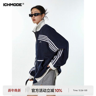 复古休闲运动外套女春季 美式 宽松薄款 开衫 ICH 上衣2026新款 MODE