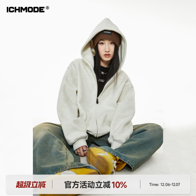 春季cleanfit美式连帽开衫外套