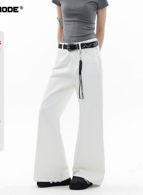ICH MODE【1/4 官方叠加2件5折起】美式复古微喇阔腿休闲裤女春季