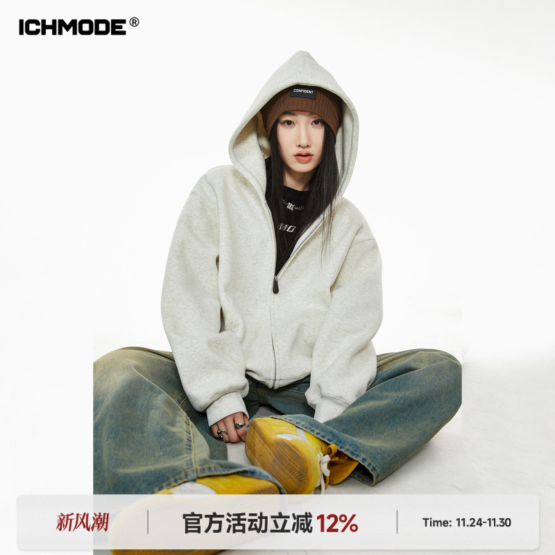 春季cleanfit美式连帽开衫外套