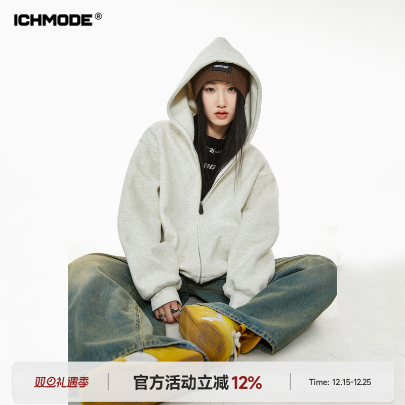 春季cleanfit美式连帽开衫外套