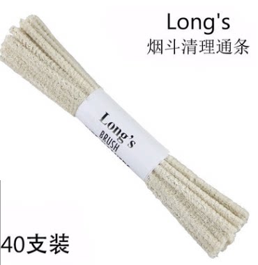 Long's朗斯LC烟斗清洁工具配件棉通条不易掉毛软毛通用棉条40支装图片