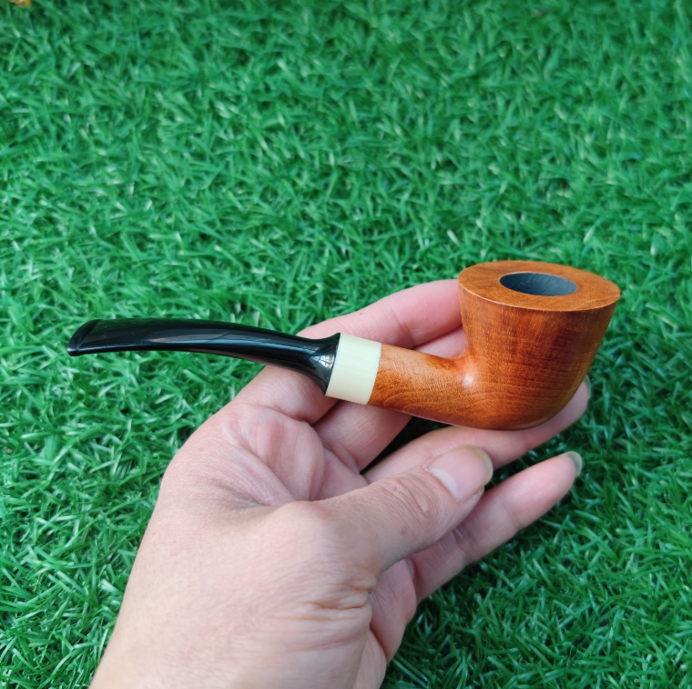 意大利进口石楠木手工实木中号弯喇叭烟斗9MM斗壁厚实不开裂耐用