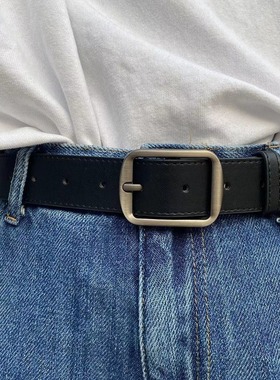 日本MUI针扣皮带男潮ins韩版牛仔裤腰带年轻人简约男女百搭新款