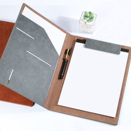 A4文件夹定制logo多功能经理夹商务皮质本夹销讲夹量房本4S店销售谈单夹展业夹会议垫板夹板资料夹合同签约本