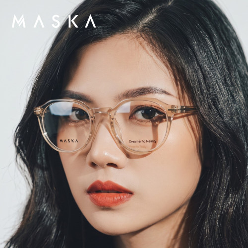 韩国MASKA透明色全框板材眼镜架