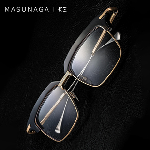 Kenzo增永眼镜框男女商务眉框纯钛方框眼镜架VESTA 日本Masunaga