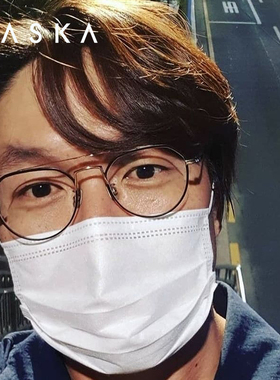 韩国MASKA眼镜框男女款纯钛超轻全框金边飞行员眼镜架Charleston