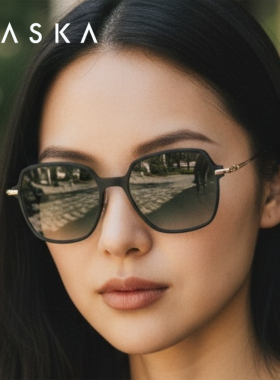 韩国MASKA纯钛超轻方框超宽墨镜