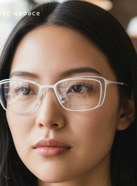Spec Espace眼镜框男女款超轻商务方框大脸舒适纯钛眼镜架ES2403T