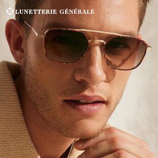 Generale墨镜白金超轻纯钛高端飞行员男太阳镜ROUTE66 Lunetterie