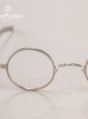日本KameMannen万年龟眼镜框复古小圆框超轻纯钛42mm眼镜架KMN772
