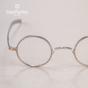 KameMannen万年龟眼镜框复古小圆框775超轻纯钛42mm眼镜架KMN772