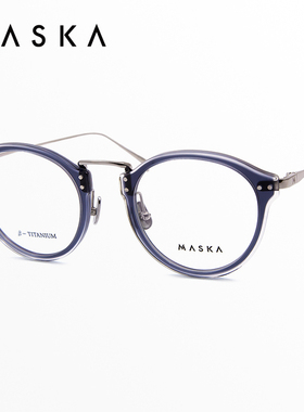 韩国MASKA眼镜框男女款纯钛超轻全框金丝潮流商务小脸眼镜架EAMON
