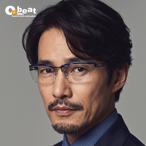 日本ONBEAT纯钛超轻眉框商务眼镜