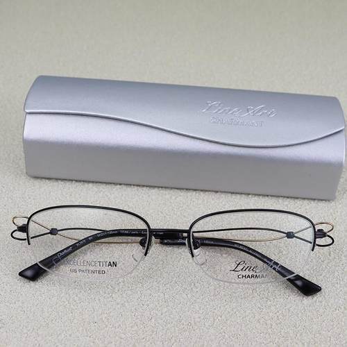 日本夏蒙眼镜框心弦系列线钛半框