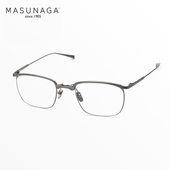 日本Masunaga增永眼镜框男纯钛超轻方形商务斯文全框眼镜架AERON