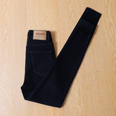 黑色高腰铅笔牛仔裤 子 显瘦加绒小脚裤 女紧身2025春秋新款 弹力修身