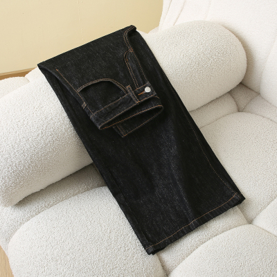 美式复古黑色喇叭牛仔裤女2025