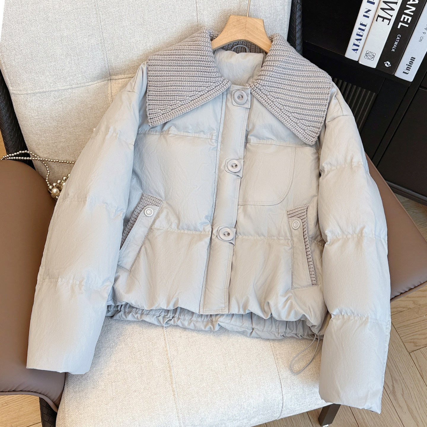 韩系杏色翻领短款羽绒服女2025年冬季新款棉袄上衣保暖面包服外套,女装/女士精品,羽绒服,淘宝优惠券,粉丝福利购,淘宝优惠卷