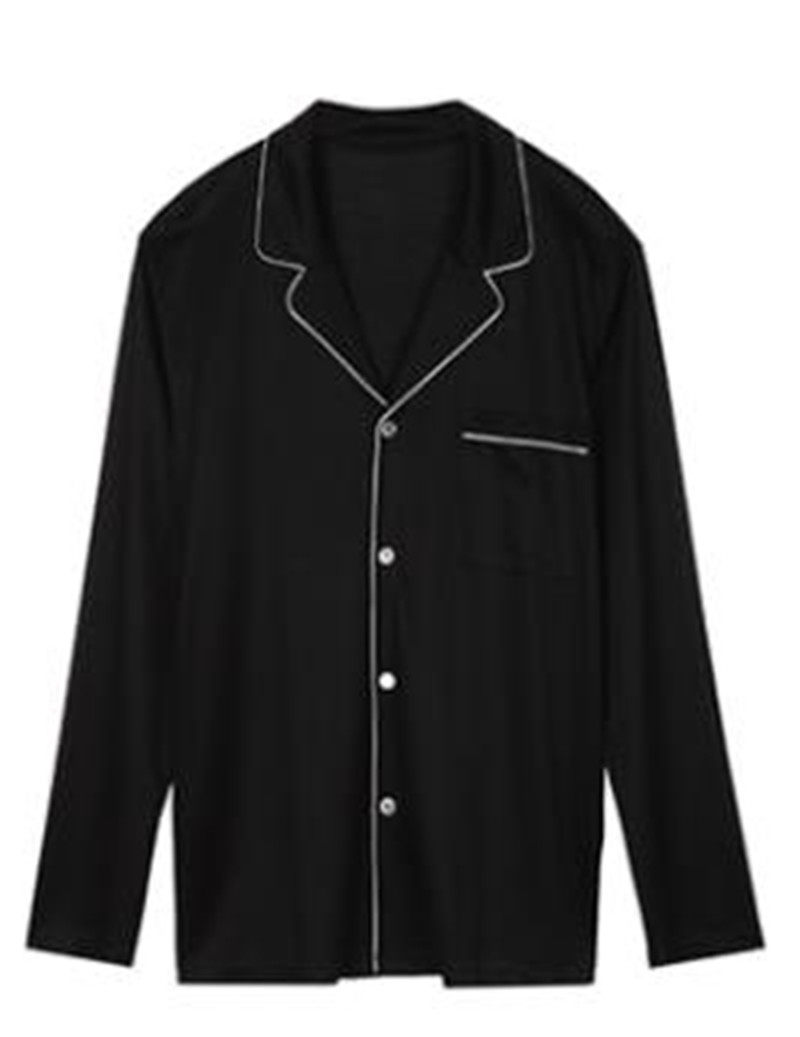 EMBRYS IVU 남성 가을 겨울 뽕나무 실크 잠옷 가디건 긴팔 탑 UL0179|바지 UL0178