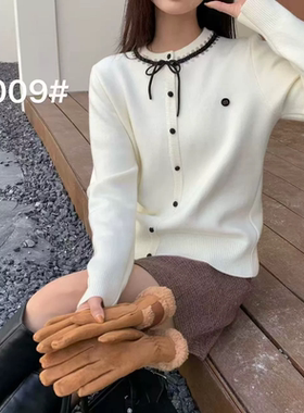 2025新款韩版宽松显瘦圆领长袖一体绒针织衫女百搭休闲毛衣上衣