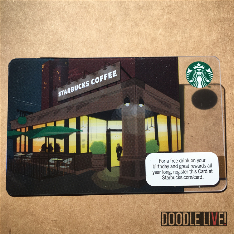 星巴克美国卡收藏2012你的邻居 街角门店 街景 全新未刮