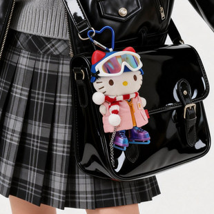 日本滑冰套装哈喽kitty包包挂件背包毛绒公仔玩偶可爱KT猫送朋友