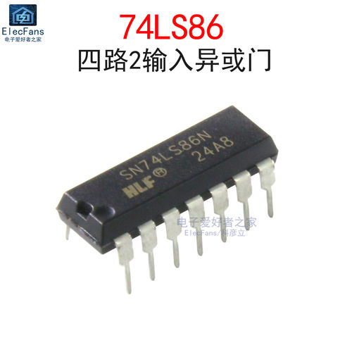 (2个)直插 74LS86 DIP-14 四异或门/栅极/逆变器 芯片 SN74LS86N