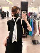 HAIDE妈咪孕妇装 直筒冰丝针织裙 韩系半高领套头显瘦休闲条纹中袖