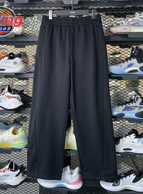 李宁男子长裤2025冬季新款韦德系列直筒加绒保暖宽松卫裤AKLV691