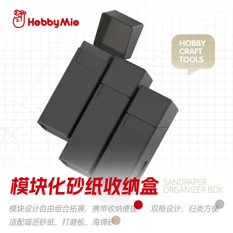 喵匠砂纸收纳盒模型高达打磨工具图片