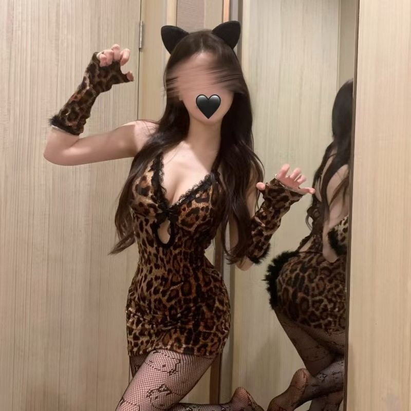 今晚不睡觉纯欲小猫咪性感睡衣女内衣吊带睡裙豹纹诱惑印花制服,女士内衣/男士内衣/家居服,平角裤,淘宝优惠券,粉丝福利购,淘宝优惠卷