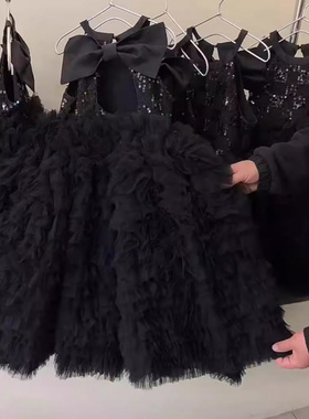 2024高级连衣裙裙重工裙女童礼服洋气生日儿童2024感宝宝公主白色