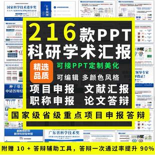 国家重点专案/联合/自然科学基金/科研学术/硕博答辩PPT模版资料