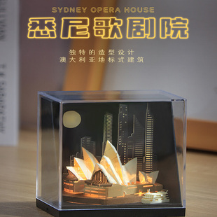 GaMi纸の物语纸质拼装模型创意礼物拼图摆件悉尼歌剧院套装